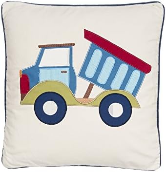 Levtex Trucks Square Appliqued Pillow With Dump Truck