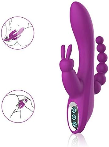 JIEBUSI Powerful Cordless Wand - Rechargeable G Sport 3 in 1 Rabbit Vibrantor for Women Waterproof 7 Powerful Vibrations Quiet Dual Motors for Women (Purple)