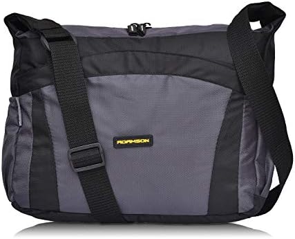 ADAMSONtwo side pocket men and women black cross body bag (ASB-044)