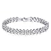 Cyntan Elegant Silver Rhinestone Stretch Bracelet for Women Girls Wedding Bridal Bracelet 17Cm
