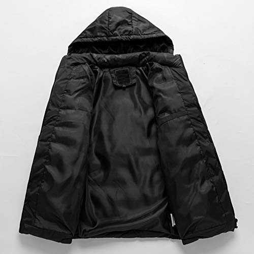 Clearance! Dressin Men's Packable Hooded Jacket Winter Warm Lightweight Quilted Windproof Coat for Outdoor