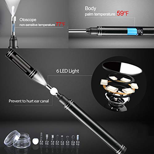 Nazano Ear Endoscope,Ear Wax Remover Tool,WiFi Visual Ear Cleaner 3.5mm with 1080P HD Ear Camera,8 Ear Picks for Kids and Adults,Compatible with iPhone, iPad, Android Phones & Tablets