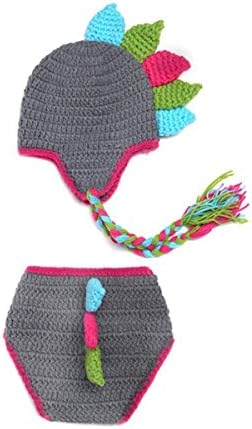 Novolix Newborn Baby Photography Props Knitting Wool Hats Crochet Chameleon Outfits