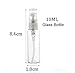 Elfenstal- 10pcs Clear 10ml Fine Mist Atomizer Glass Bottle Spray Refillable Perfume Empty Bottle Glass Clean Cloth for Travel Party Portable Makeup Tool + Free 3ml Pipette