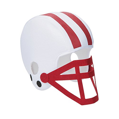 Team Spirit Football Helmet 7" Hole for Face 12" Felt Face Mask Polyester (Burgandy)
