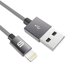 Syncwire Cable Lightning Cargador iPhone [Apple MFi Certificado] 1M Nylon para iPhone 6s 6 Plus 5s 5c 5, iPad Pro Air 2, iPad mini 4 3 2, iPod touch 5th gen / 6th gen / Nano 7th gen, Gris [Nueva Versi&oacute;n]