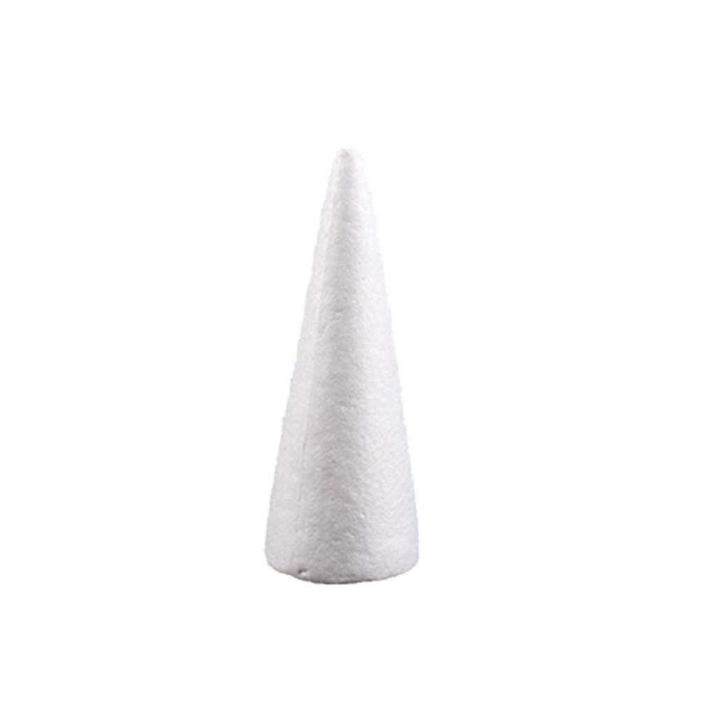 Foam Cones White Cone Crafts Foam Tree Flower Arrangement Dessert Food Tower for Wedding Table Centerpiece Valentine's Day Decoration (2PCS, 32cm)