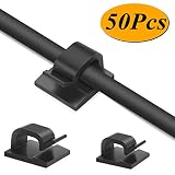 50pcs Adhesive Cable Clips, Wire Clips,Car Cable Organizer,Cable Holder,Cable Wire Management,Cable Holder for Car,Office and Home（Included S Size and Large Size Cable Clips) ...