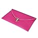 HDE Women's Fashion Clutch Chain Purse Gold Buckle Leather Envelope Handbag
