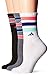 adidas Women's Cushioned Crew Socks (3 Pack), White/Black/Flash Red/Ink Purple/Ice Green, One Size