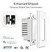 Smart Switch, Gadget-Park WiFi Light Switch Remote Control 2.4G Wifi in-wall Switch, No Hub Required, Compatible with Alexa and Google Home