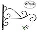 Huouo Set of 2 Iron Wall Hooks for Planters, Bird Feeders, Lanterns, Wind Chimes 10