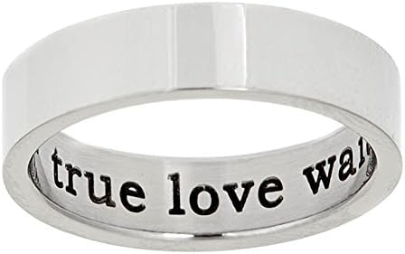 True Love Waits Inside Stainless Steel Purity Ring