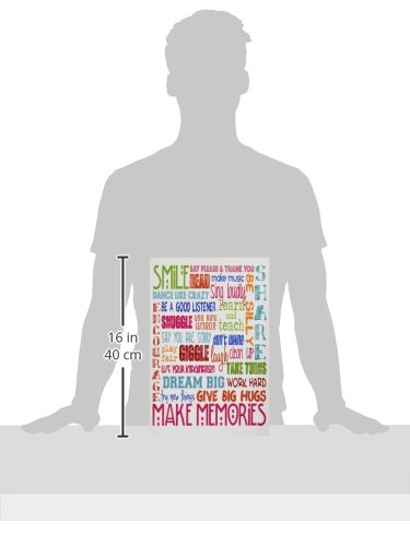 Stupell Home Dcor Smile Make Memories Rainbow Rectangle Wall Plaque, 11 x 0.5 x 15, Proudly Made in USA