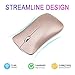 Ultra Thin 2.4GHz Wireless Mouse Rechargeable Silent Click Optical Slim Cordless Mice with USB Receiver 3 Adjustable DPI 4 Buttons for Laptop PC Computer Mac Macbook (Pink)thumb 1