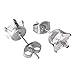 JewelrieShop 5 Pairs Assorted Sizes Wholesale Stainless Steel Cubic Zirconia Star Stud Earrings