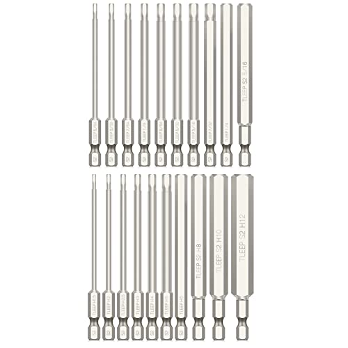 TLEEP 20 x 1/4 Inch Hex Head Allen Wrench Drill