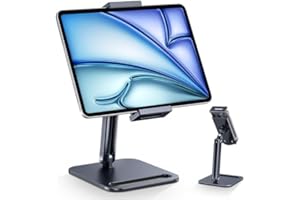 CreaDream Tablet Stand, Heavy Aluminum Tablet Holder for Desk with Adjustable 360¡ã Swivel Bracket, Compatible with iPad Pro/