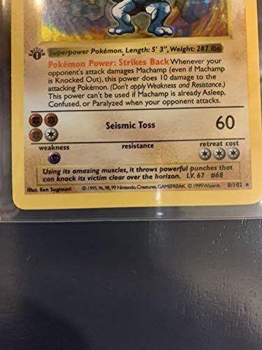 Amazon ポケモンカード 初版 英語版カイリキー シャドウレス おもちゃ おもちゃ