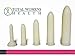 Set of 5 Smooth Vaginal Dilators with Handle for Vaginismus, Each Comes in Own Plastic Bag, Used for Stretching Vaginal Walls, Instruction Book and Personal Lubrication Included, Comes with Carry Bag