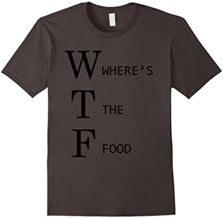 Mens WTF Where's the Food T-Shirt Funny Tee 3XL Asphalt
