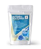 Zi Chun Teas - USDA Organic Butterfly Pea Flower Tea from Thailand, Vibrant Blue Color Changing Ancient Herbal Beverage. Supports Anti Aging, Memory Retention, Autophagy - 3.5 Ounce Resealable Bag