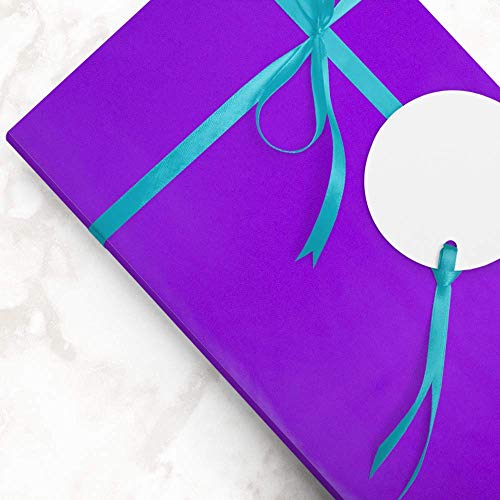 JAM PAPER Gift Wrap Glossy Wrapping Paper 12.5 Sq Ft Violet