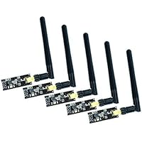 CANADUINO® 5 pcs nRF24L01+PA+LNA Wireless Data Modem Compatible with Arduino - 2Mbit/s - 1100 Meter