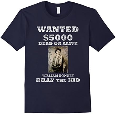 Men's OutLaw Billy The Kid T-Shirt Medium Navy