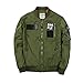 DAVID.ANN Men's Bomber Flight Jacket,Army Green,Medium