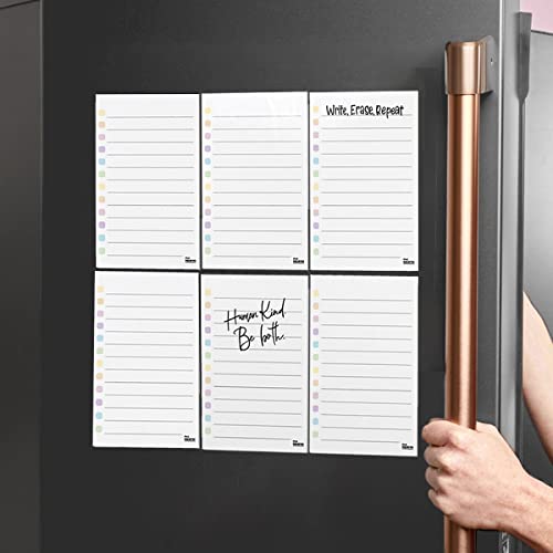 M.C. Squares Dry Erase To Do List 6Pack Reusable Checklists with