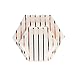 Andaz Press Rose Gold Foil Striped Paper Party Plate Sets, Hexagon Shape, 10.5-inch 7.5-inch, 36-Pack, Bulk Geometric Disposable Modern Party Tableware Décor for Kids Birthday, Graduation, Wedding