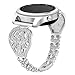 Compatible with Samsung Gear S3 Frontier/Classic Band/Galaxy Watch 46mm Band, 22mm Watch Band Stainless Steel Metal Bracelet Strap for Moto 360 2nd Gen 46mm/Pebble Time Steel(Beauty Silver)