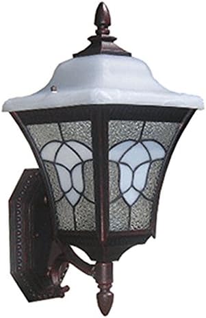 ETOPLIGHTING Meyda Tiffany Collection Exterior Outdoor Stained Glass Mosaic Antique Wall Lantern, Rustic Copper APL1050
