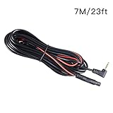 TOGUARD 7 Inch Mirror Dash Cam(CE35) Rear View Backup Camera Extension Cord 23 Feet for Reversing Back Camera