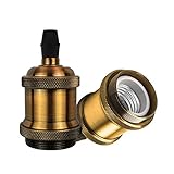 E26 Vintage Light Socket,Splink Industrial Copper Lamp Socket Retro Vintage Edison Pendant Light Socket for DIY Pendant Light Ceiling Light