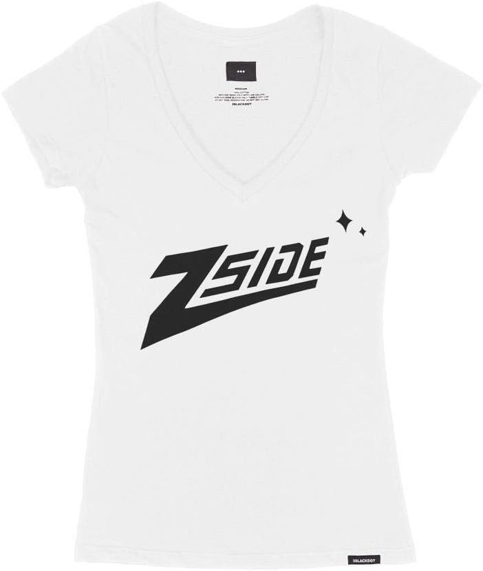 3BLACKDOT Lauren Z Side “Z-Side” Women's V-Neck Tee
