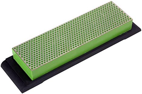 Ansen Tools Grit Sharp ASN-4457 8 5/8" Double Sided Diamond Whetstone Sharpener Fine/Extra-Fine with a Non-Skid Rubber Base