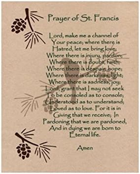 Prayer of St. Francis Paper Cut Design 8X10 Unframed