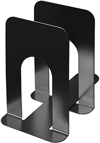 oammx Steel 8.8-Inch Bookends or Bookend (black1 Pair, 7.6in)