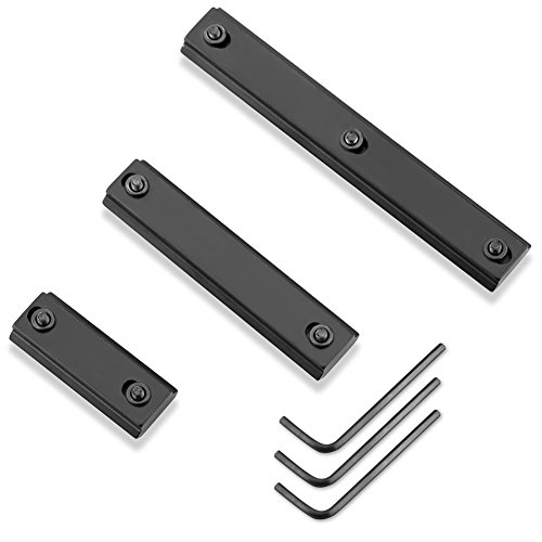 Monoki Keymod Picatinny Rail Sections, 5-Slot 9-Slot 13-Slot Lightweight Picatinny Rail Section for Keymod Handguard Mount Rail System with 3 Allen Wrench & Solid-Style, 3 Pack