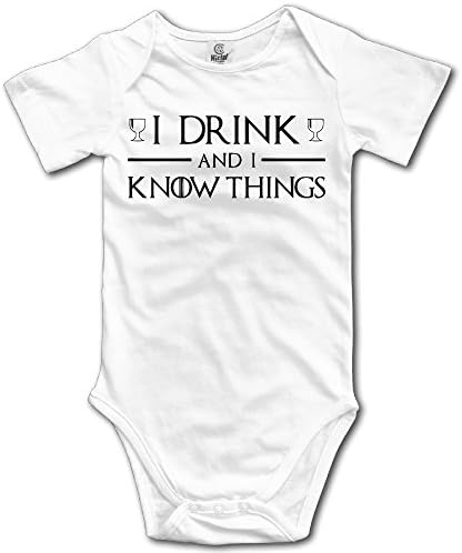 Unisex I Drink And I Know Things Quotes Baby Rompers Baby Onesie Short Slev