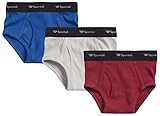 Sportoli Boys 3 Pack 100% Cotton Tagless White and Assorted Colors Briefs
