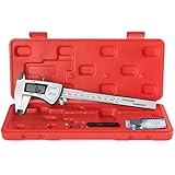 EAGems Digital Caliper, Rugged Stainless Steel IP54 Water Resistant Electronic Measuring Tool; Get Precision Fractional Measurements in SAE/Metric, 6 inch/150mm with these Large LCD Vernier Calipers