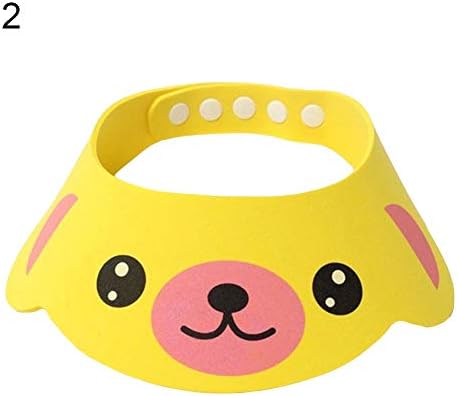 Teydhao Cartoon Animal Baby Bath Shower Shampoo Visor Kids Hair Washing Eye Shield Cap Soft Adjustable Baby Kids Children Shampoo Bath Bathing Shower Cap Hat Wash Hair Shield Hat
