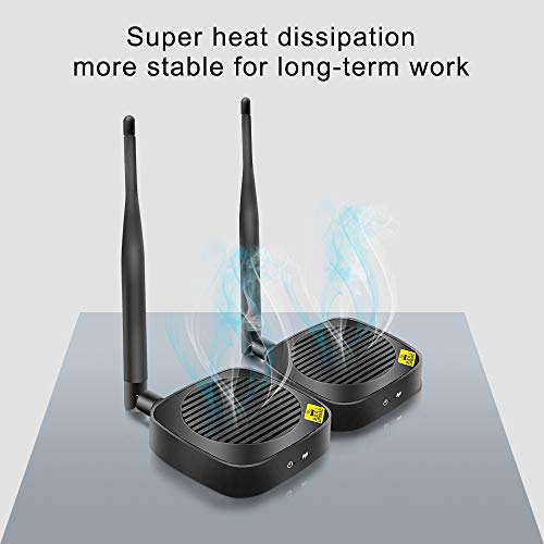 UNSTINCER Wireless HDMI Transmitter and Receiver for Projector/TV,Wireless HDMI Extender kit,Support Full HD 1080P/60Hz,Wireless HDMI Video Transmitter, Transmit Up to 165ft/50m, Plug and Play