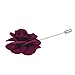 Men's Handmade Flower Lapel Pin Brooch Boutonniere Stick Burgundy Wedding Tuxedo Corsage Suit ciciTree