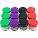 BIN BUDDY 12 Piece Mini Jars with Colored lids | 20 ml container size | 1.5
