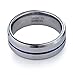 TUSEN JEWELRY 8MM Mens Wedding Band Thin Blue Line Plated Tungsten Carbide Ring12