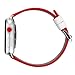 Sport Band for Apple Watch 38mm 42mm, iWatch Strap Replacement with Polka Dot Floral Print Leather Bracelet Wristband for Apple Watch Series 3，2，1, NIKE+, Hermes, Edition (Red white polka dot, 38mm)